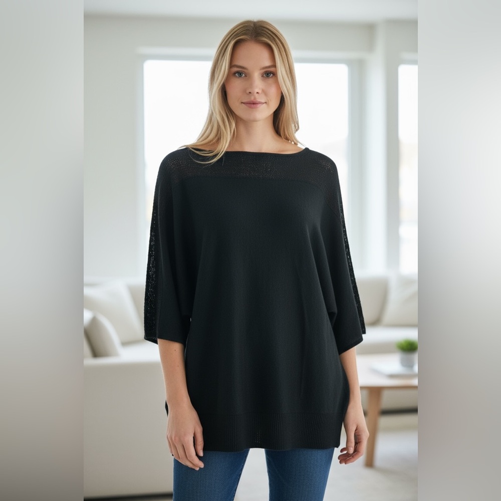 New York & Company Black Knit Top –Size M (NWT)